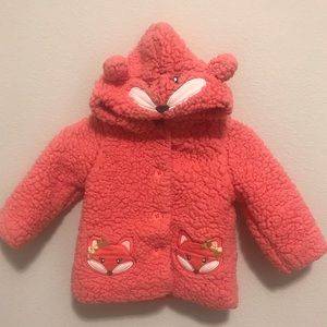 Baby Girls Pink Fox Jacket